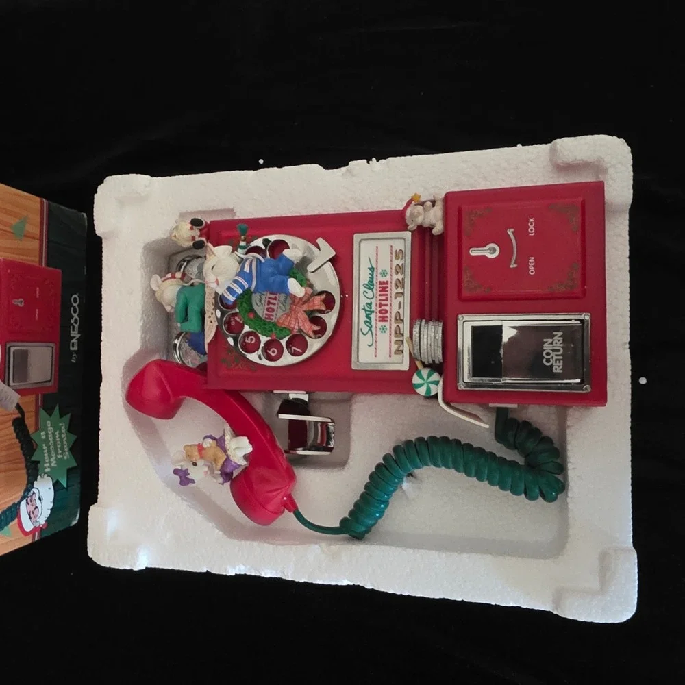 VTG Enesco Calling 2-Collect Deluxe Action Musical Santa Hotline Phone Boxed